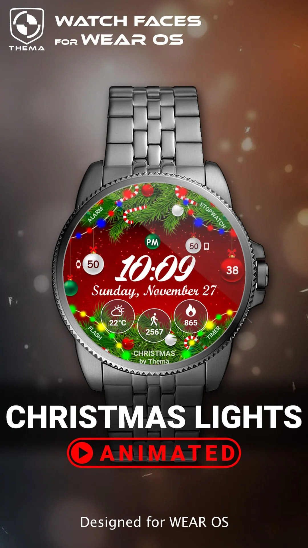 Christmas Lights Watch Face