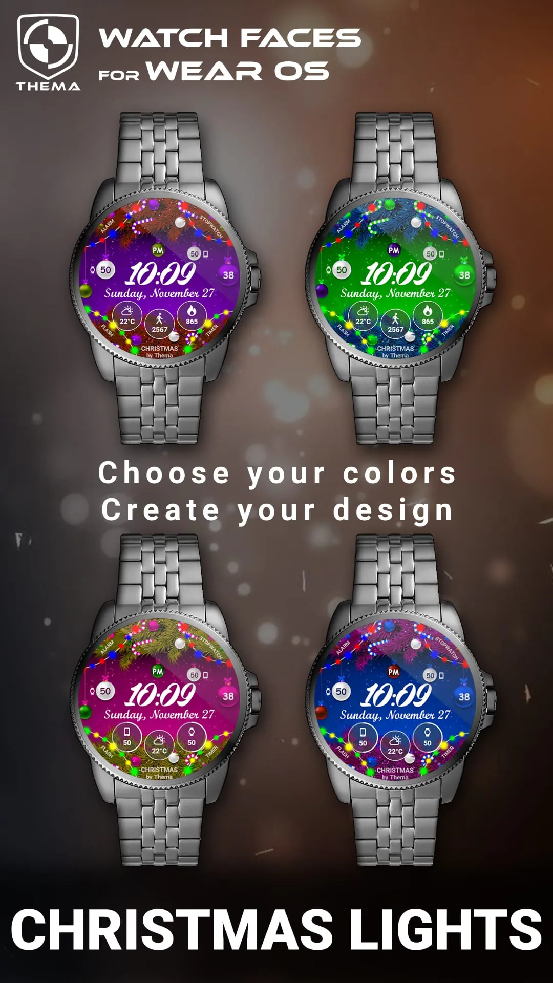 Christmas Lights Watch Face