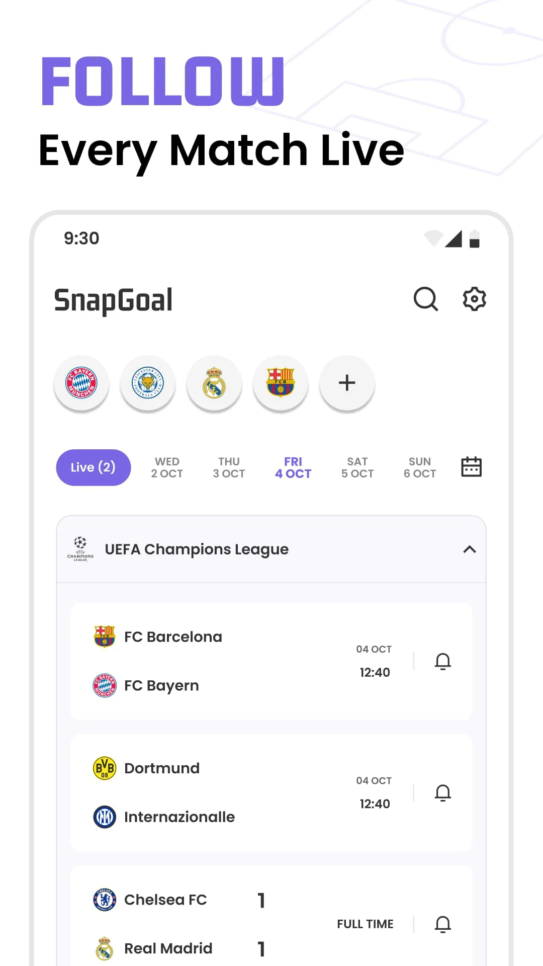 Soccer Live Scores