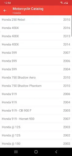 Moto Catalog