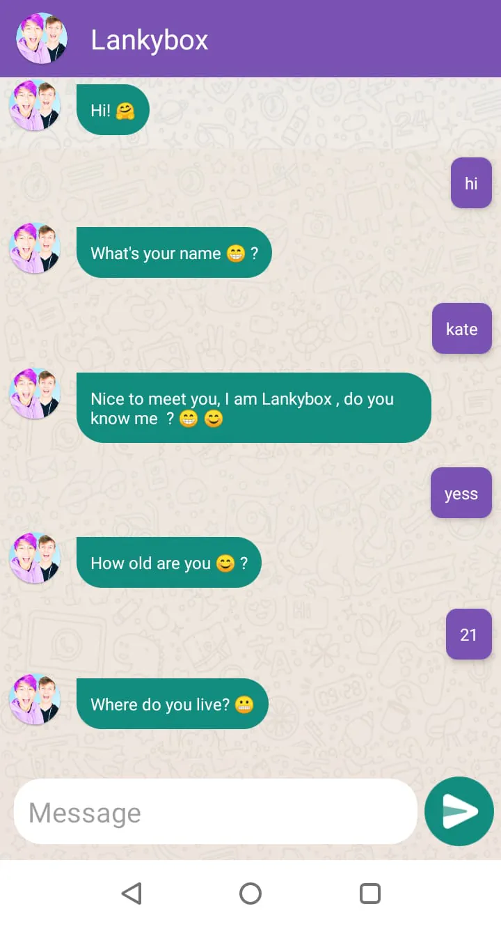 Lankybox Fake Video Call