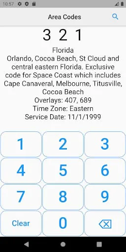 Area Codes
