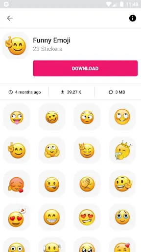 3D Emojis Stickers