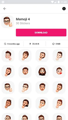 3D Emojis Stickers