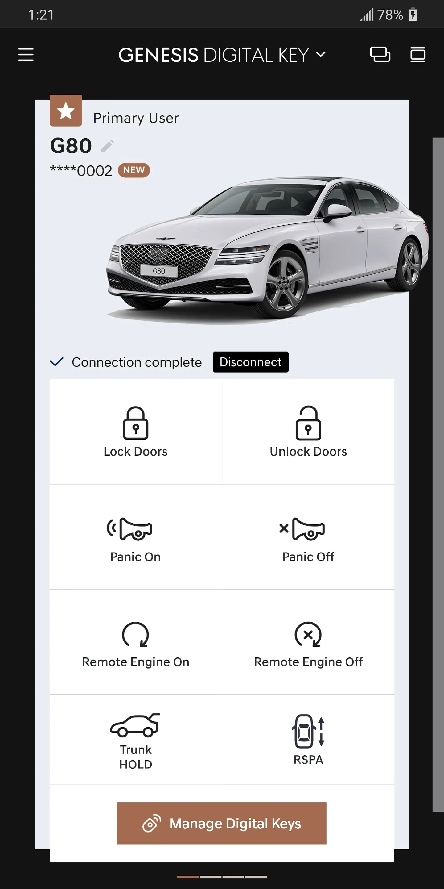 Genesis Digital Key