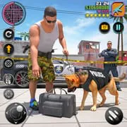 US Police Dog City Crime Chase